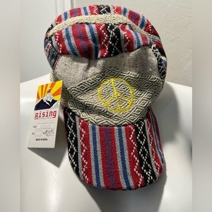 Peace Sign Hat NWT- Boho style, very Trendy with adjustable sizer